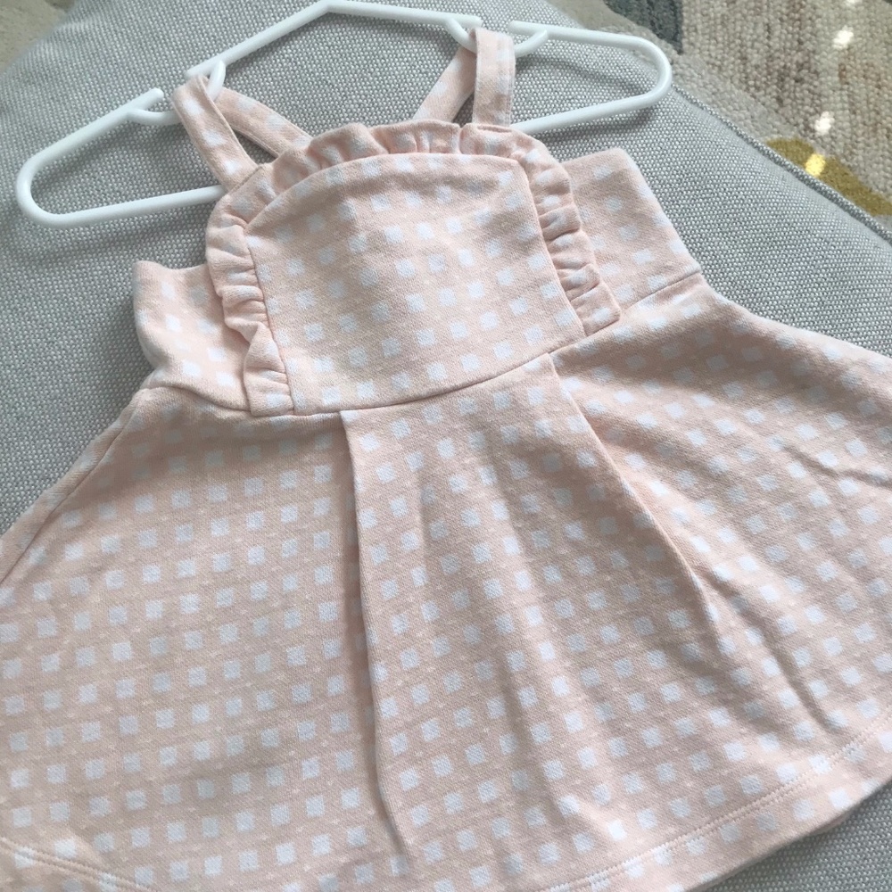 Janie and Jack Pink and White Summer Dress